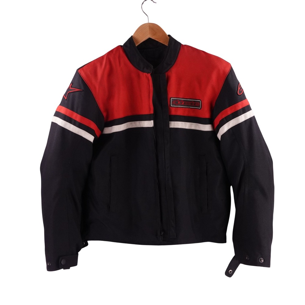 Alpinestars Mens M Waterproof Motorcycle Jacket Red Black Racing Padded Armor